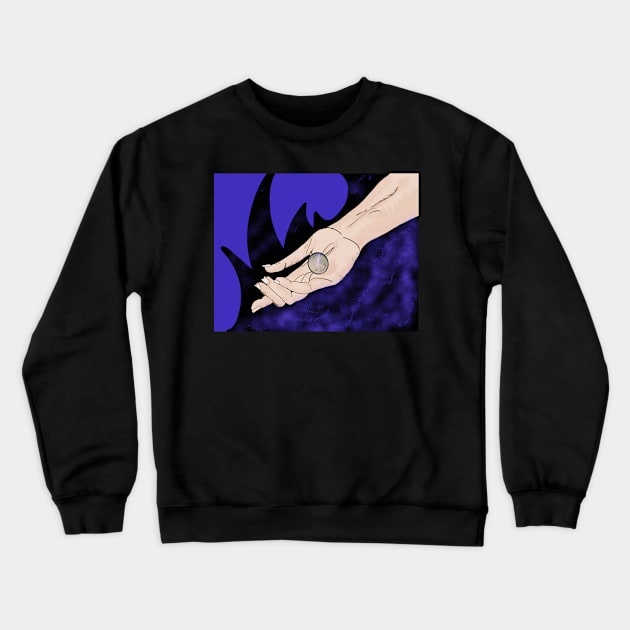 Holding a Quarter Crewneck Sweatshirt by Mandiehatter